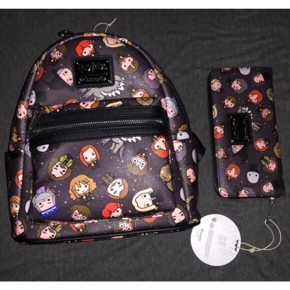 🆕Loungefly Womens Harry Potter Characters Print Double Strap Shoulder Bag - Picture 2 of 10